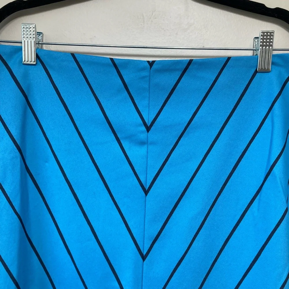 Marimekko Pouta Kiskoraita Blue Chevron Skirt - Picture 4 of 8